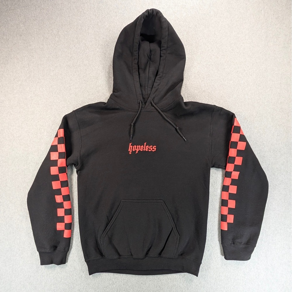 Halsey Hopeless Fountain Kingdom Hoodie Checkerboard Sleeve Mens Small 19x25
